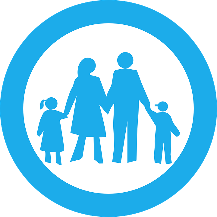 family blue circle